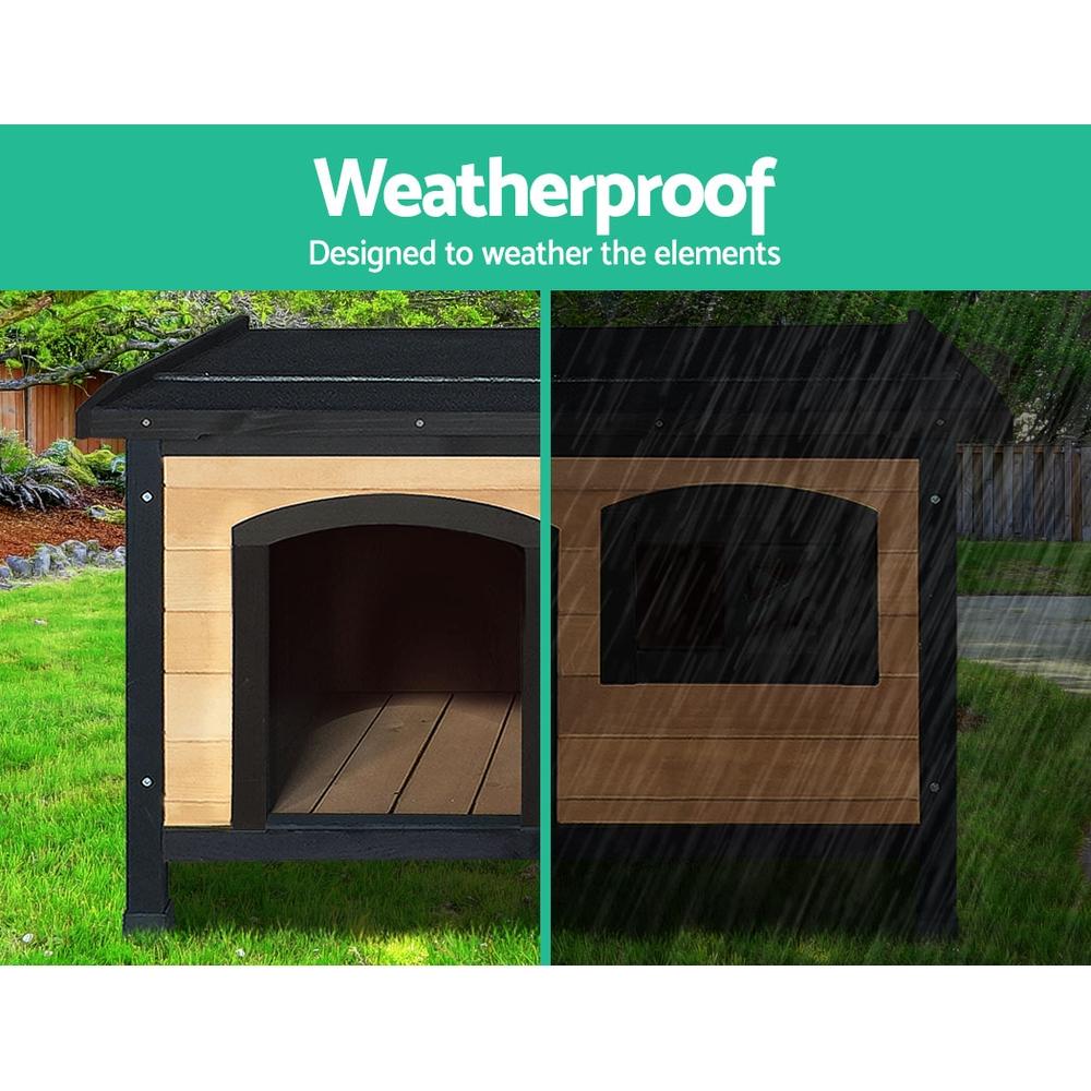 i.Pet Dog Kennel Extra Large Wooden Outdoor Indoor Puppy Pet House