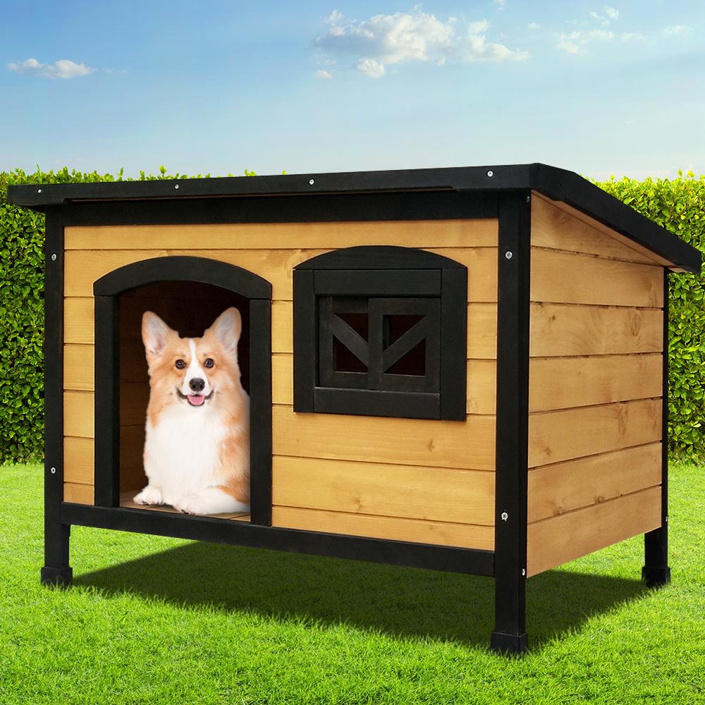 i.Pet Dog Kennel Extra Large Wooden Outdoor Indoor Puppy Pet House